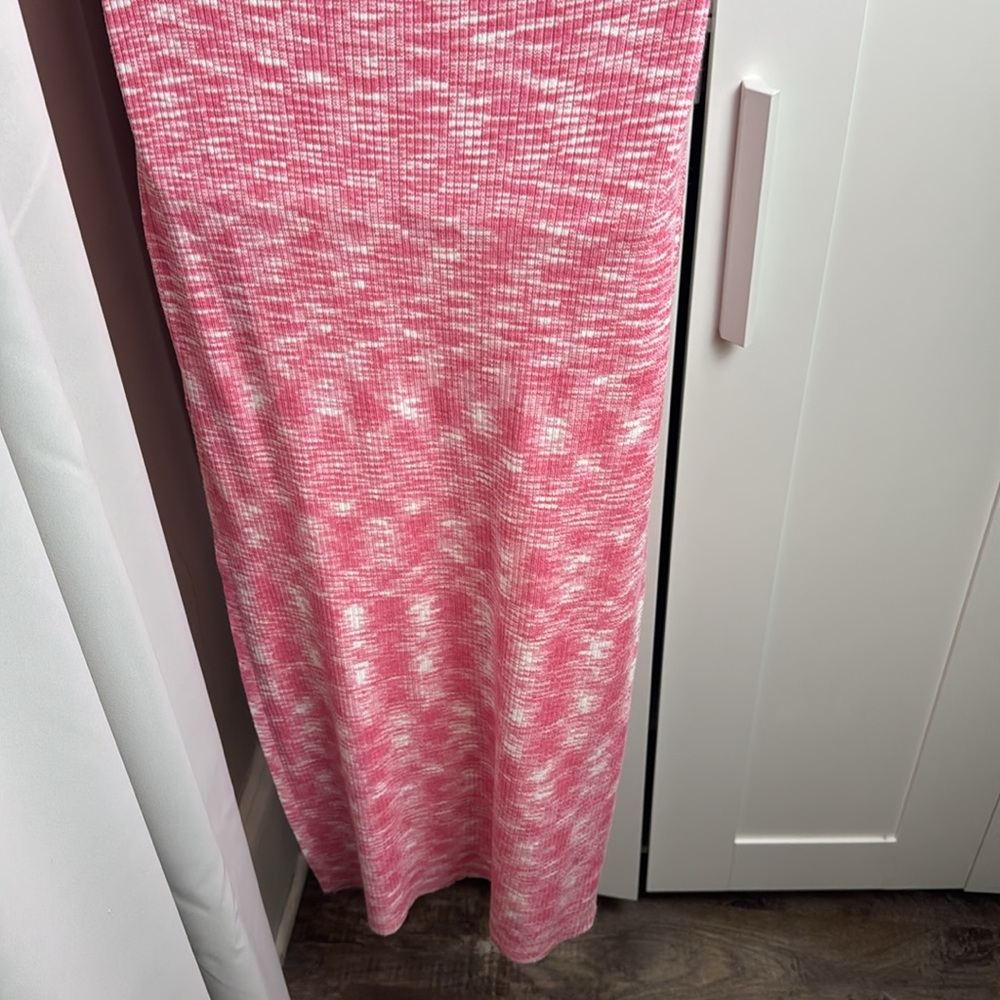 NWT Bundle Pink Rina Long Tank Knit Dress Sexy Open Twist Back - Picture 8 of 12